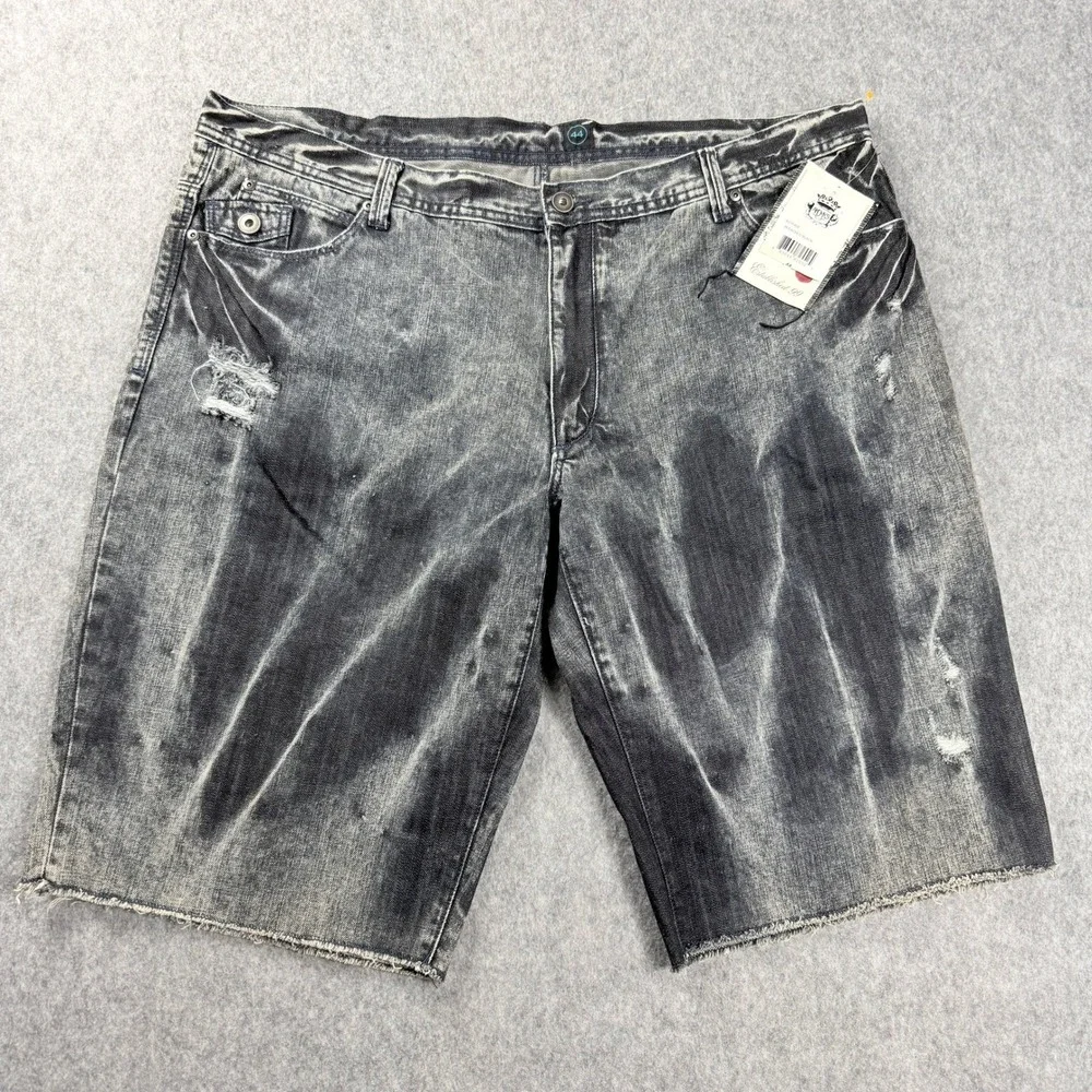Vtg Akdmks Akademiks Jean Shorts Mens Sz 43 Jorts Skater HipHop Grunge Baggy Y2K